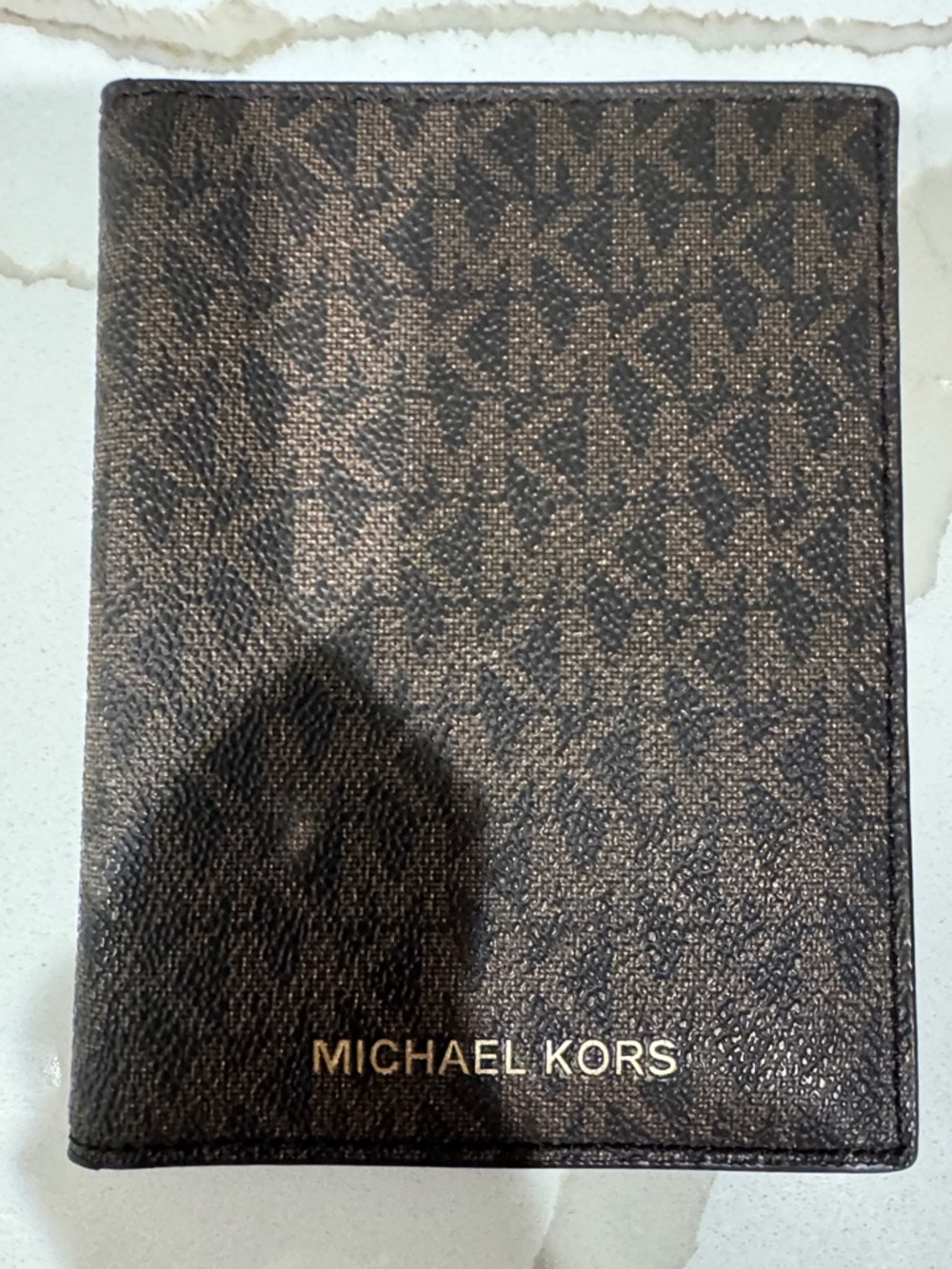Michael Kors Passport Wallet Card Holder Brown Signature - Picture 2 of 6
